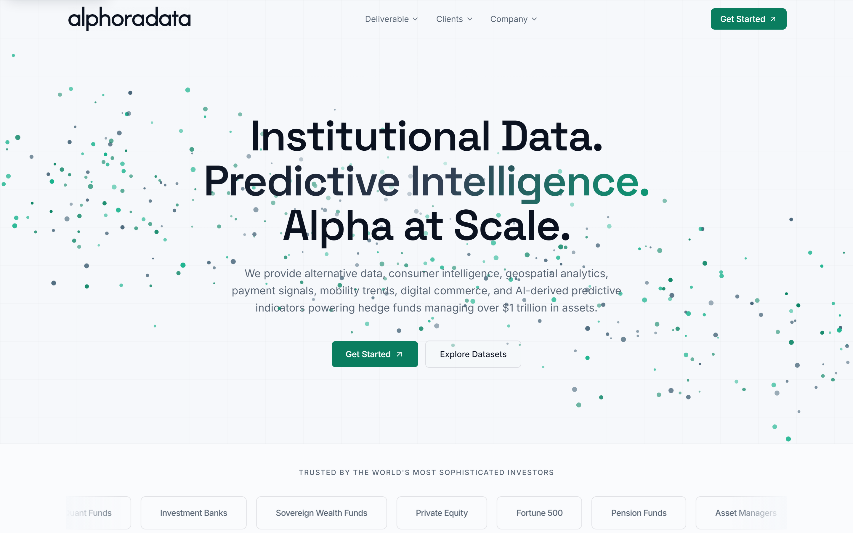 AlphoraData institutional alternative data platform